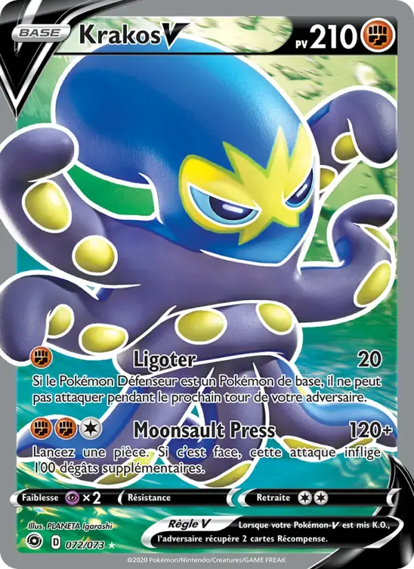 Carte Pokémon Krakos V #72 — La Voie du Maître