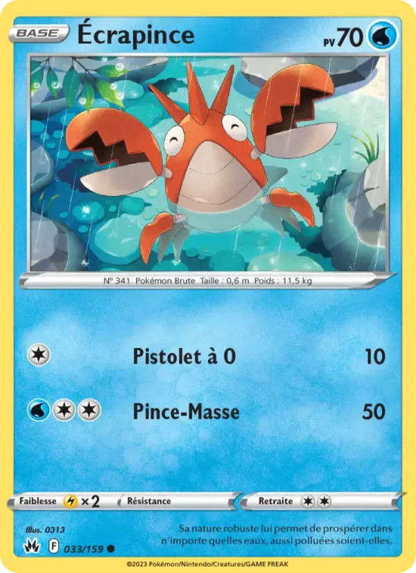 Carte Pokémon Écrapince #033 — Zénith Suprême