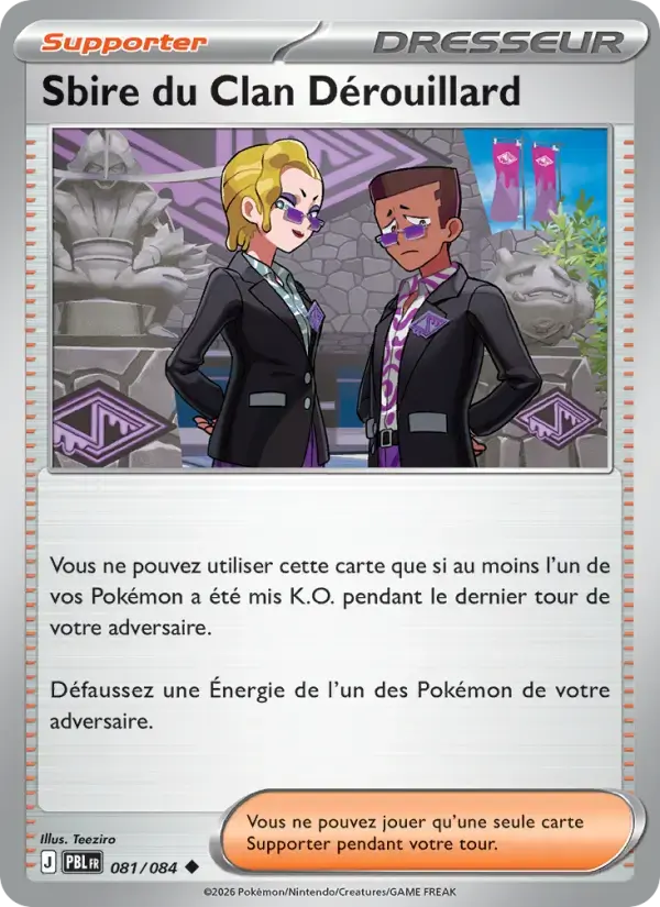 Carte Pokémon Sbire du Clan Dérouillard #081 — Nuit Noire