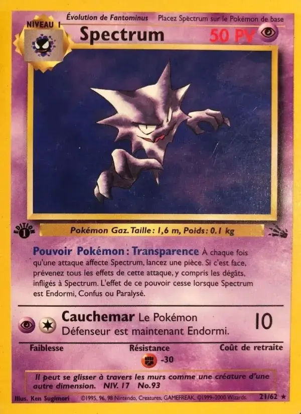 Carte Pokémon Spectrum #21 — Fossile