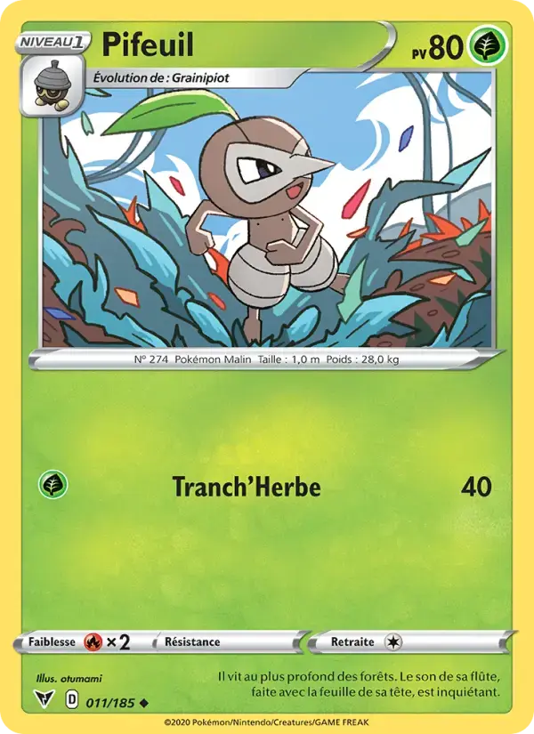 Carte Pokémon Pifeuil #11 — Voltage Éclatant