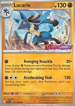 Lucario #114 Stamp — Scarlet & Violet