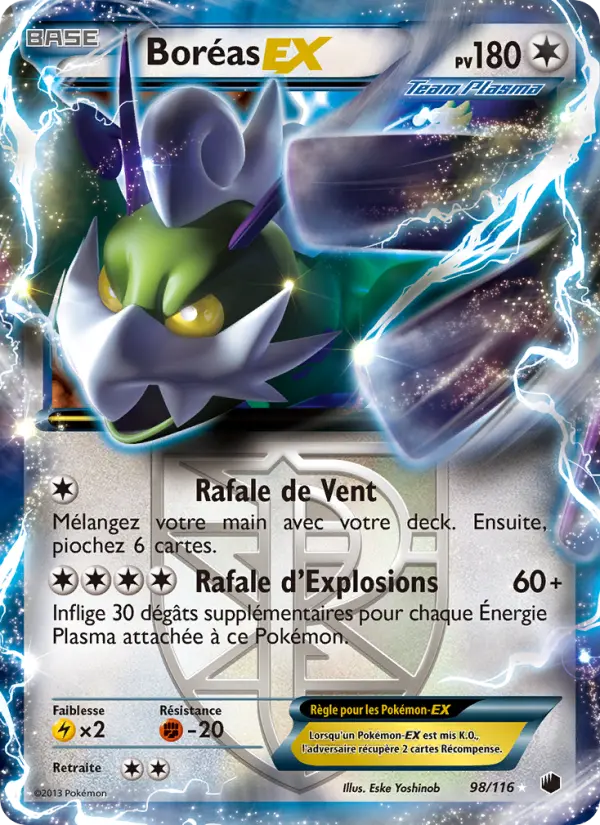 Carte Pokémon Boréas-EX #98 — Glaciation Plasma