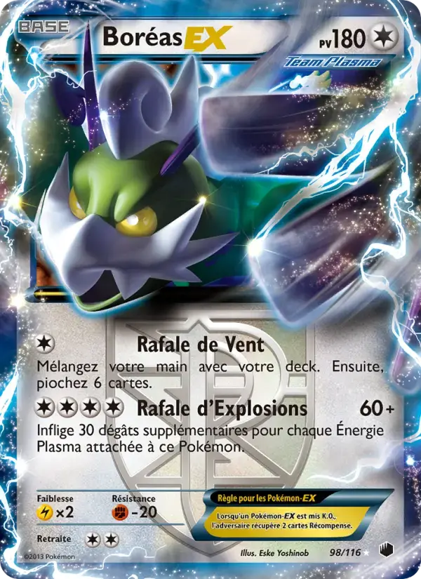 Carte Pokémon Boréas-EX #98 — Glaciation Plasma