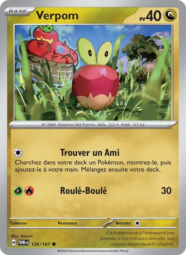 Carte Pokémon Verpom #126 — Mascarade Crépusculaire