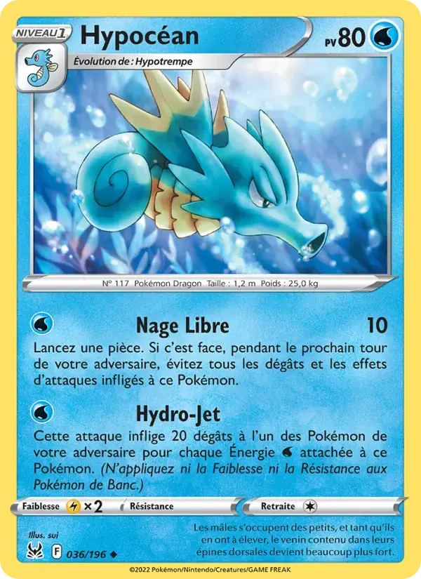 Carte Pokémon Hypocéan #036 — Origine Perdue