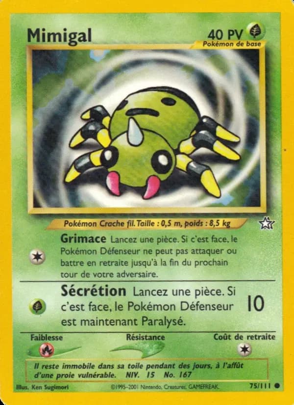 Carte Pokémon Mimigal #75 — Neo Genesis