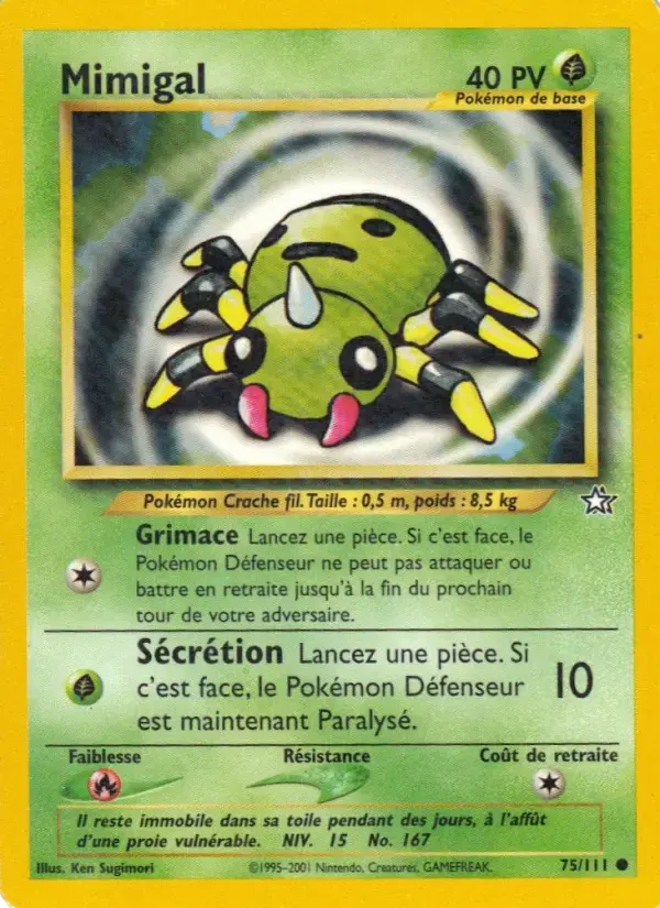 Carte Pokémon Mimigal #75 — Neo Genesis