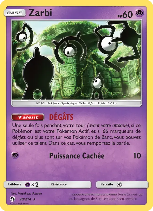 Carte Pokémon Zarbi #90 — Tonnerre Perdu