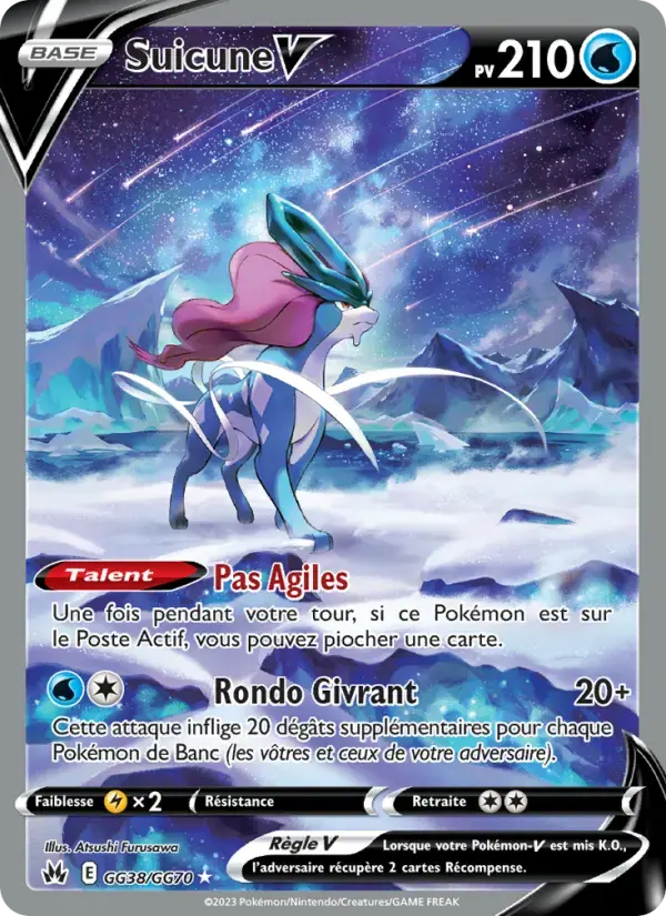 Carte Pokémon Suicune V #GG38 — Zénith Suprême