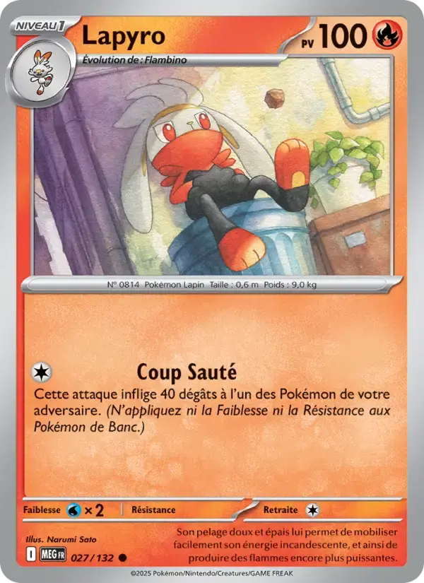 Carte Pokémon Lapyro #027 — Méga-Évolution