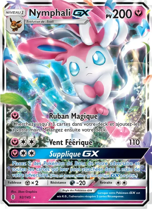 Carte Pokémon Nymphali GX #92 — Gardiens Ascendants