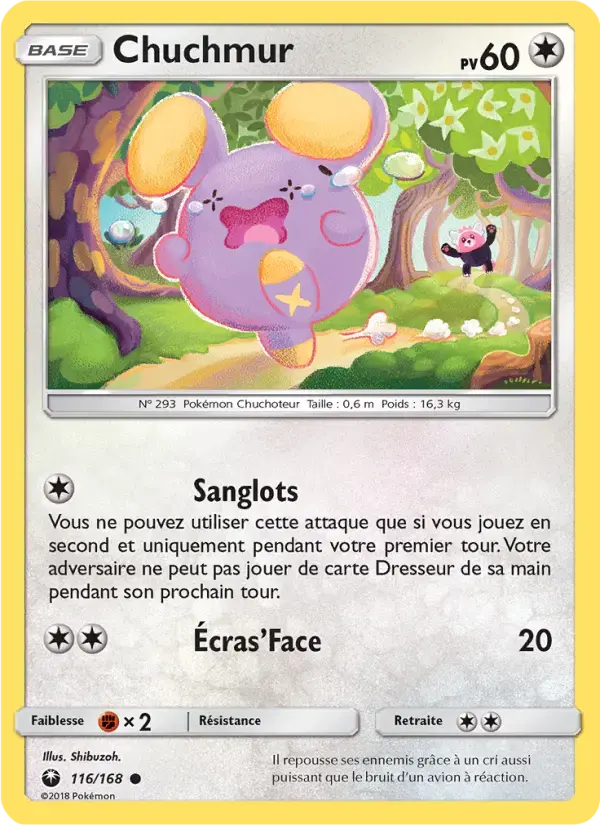 Carte Pokémon Chuchmur #116 — Tempête Céleste