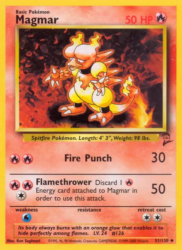Magmar #51 — Base Set 2