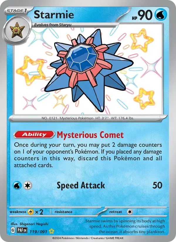 Starmie #119 — Paldean Fates