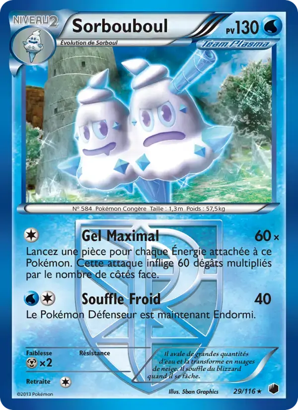Carte Pokémon Sorbouboul #29 — Glaciation Plasma