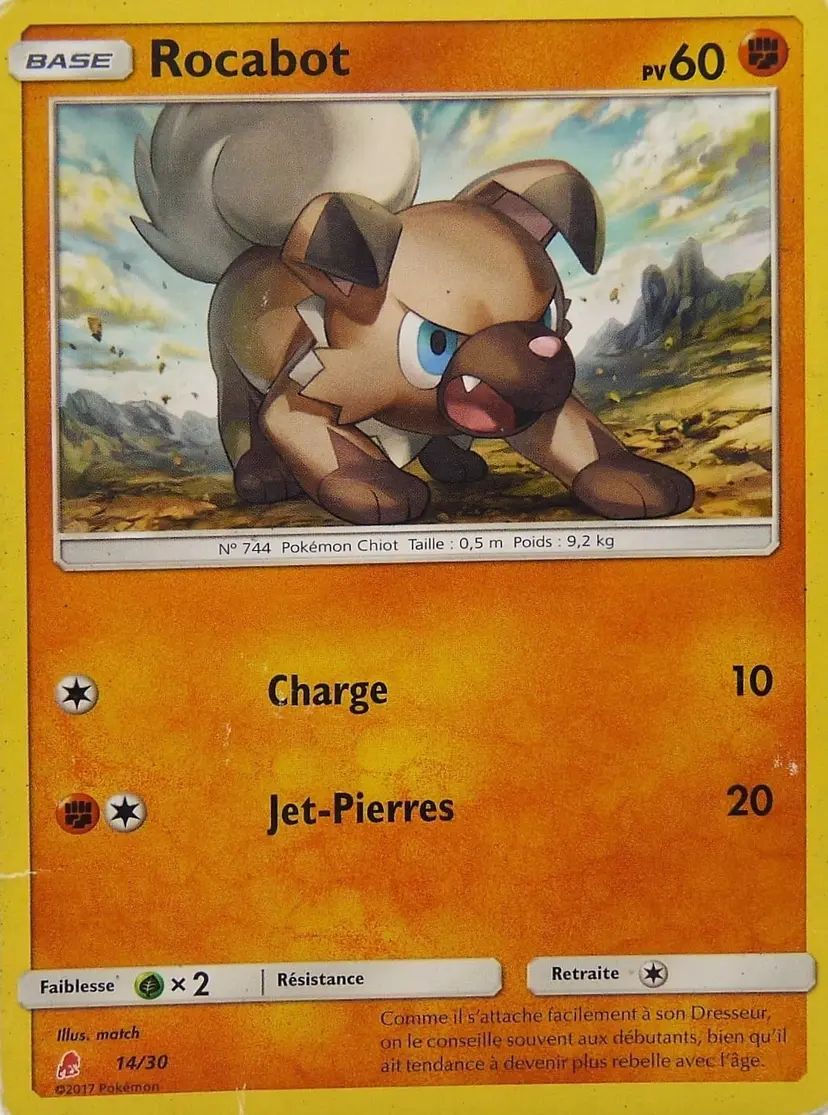 Carte Pokémon Rocabot #14 — Kit du Dresseur SL (Lougarox)
