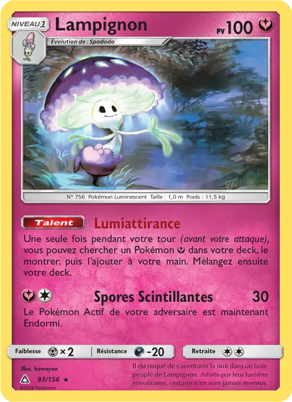 Carte Pokémon Lampignon #93 — Ultra-Prisme
