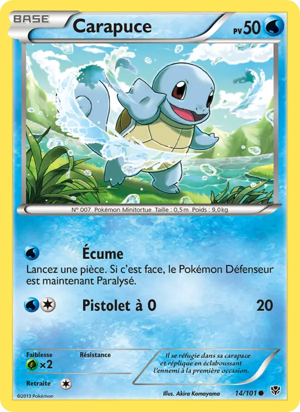 Carte Pokémon Carapuce #14 — Explosion Plasma