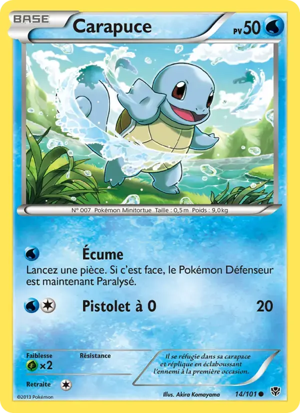 Carte Pokémon Carapuce #14 — Explosion Plasma