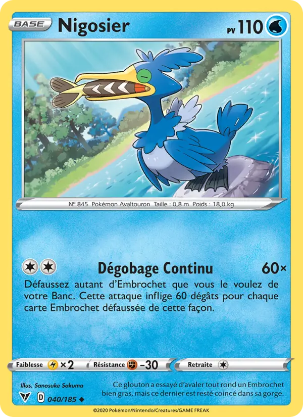 Carte Pokémon Nigosier #40 — Voltage Éclatant