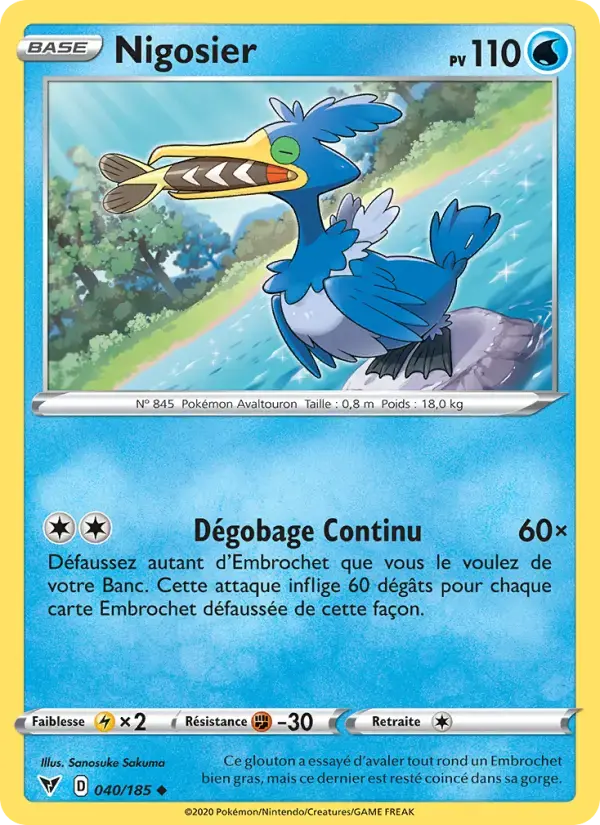 Carte Pokémon Nigosier #40 — Voltage Éclatant