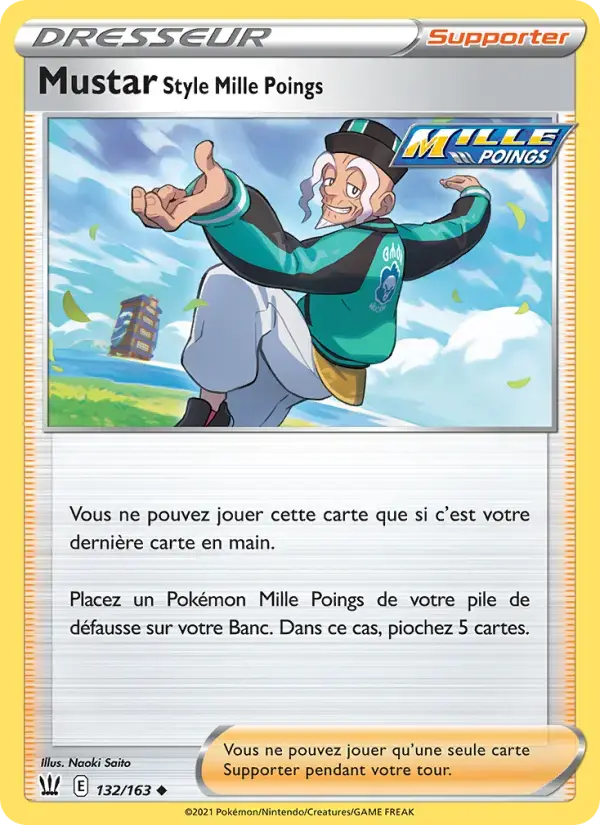 Carte Pokémon Mustar Style Mille Poings #132 — Styles de Combat
