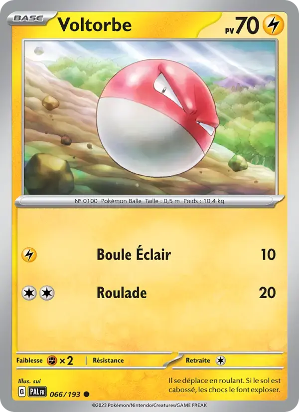 Carte Pokémon Voltorbe #066 — Évolutions à Paldea