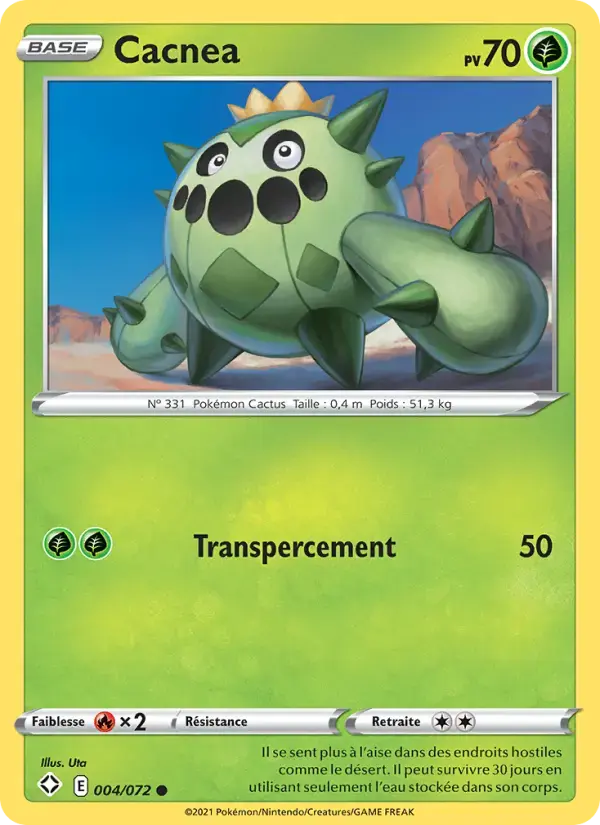 Carte Pokémon Cacnea #4 — Destinées Radieuses