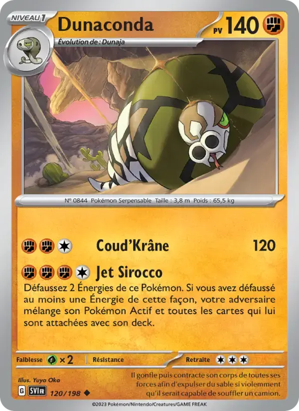 Carte Pokémon Dunaconda #120 — Écarlate et Violet