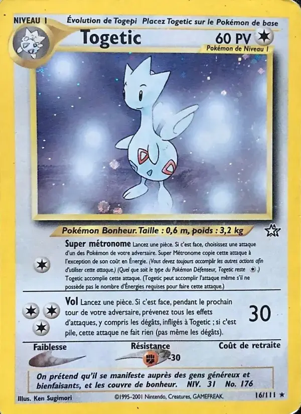 Carte Pokémon Togetic #16 — Neo Genesis