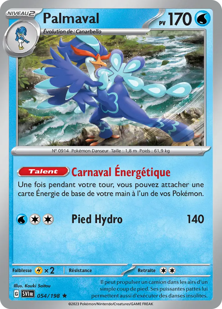 Carte Pokémon Palmaval #054 Non Holo — Écarlate et Violet