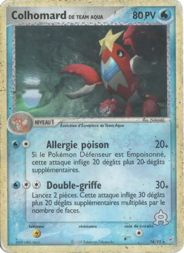 Carte Pokémon Colhomard de Team Aqua #14 — Team Magma vs Team Aqua