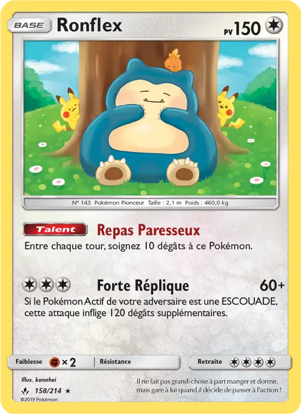 Carte Pokémon Ronflex #158 — Alliance Infaillible