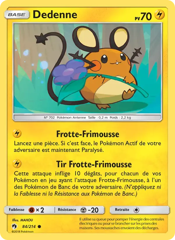 Carte Pokémon Dedenne #84 — Tonnerre Perdu