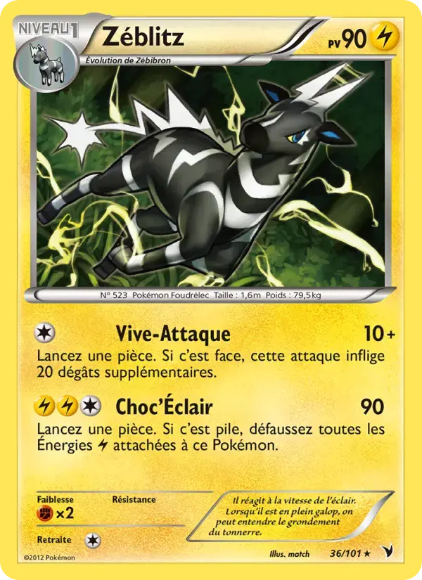 Carte Pokémon Zéblitz #36 — Nobles Victoires