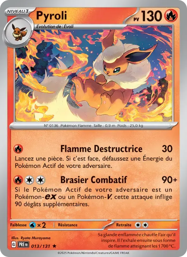 Carte Pokémon Pyroli #013 — Évolutions Prismatiques