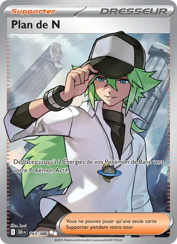 Carte Pokémon Plan de N #163 — Foudre Noire