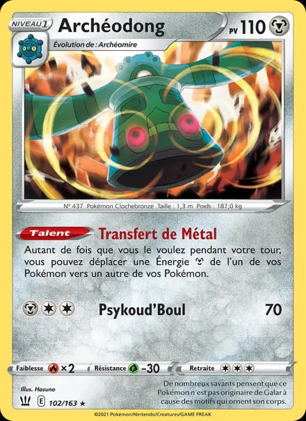 Carte Pokémon Archéodong #102 — Styles de Combat