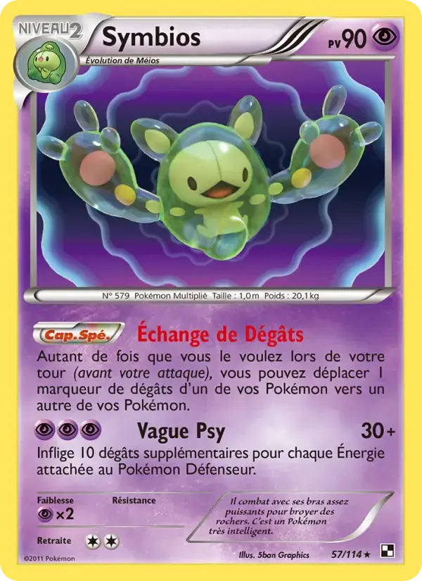 Carte Pokémon Symbios #57 — Noir et Blanc