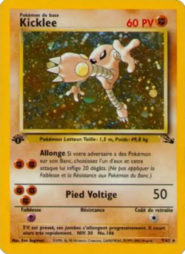 Carte Pokémon Kicklee #7 — Fossile