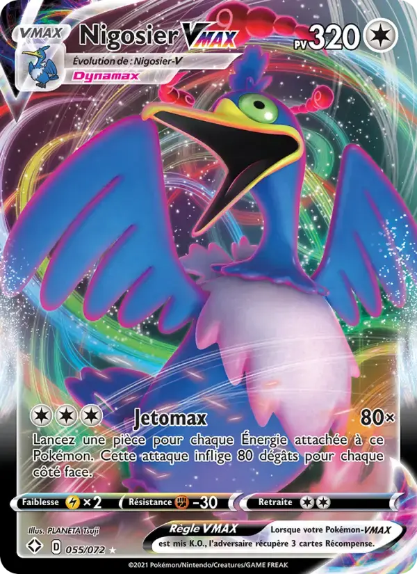 Carte Pokémon Nigosier VMAX #55 — Destinées Radieuses