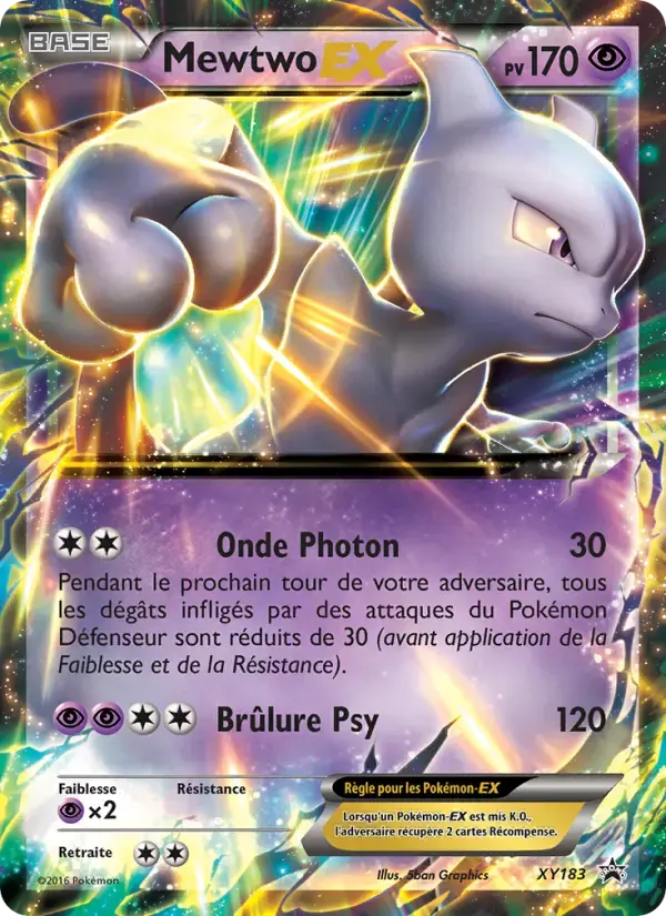 Carte Pokémon Mewtwo-EX #XY183 — Promos X&Y