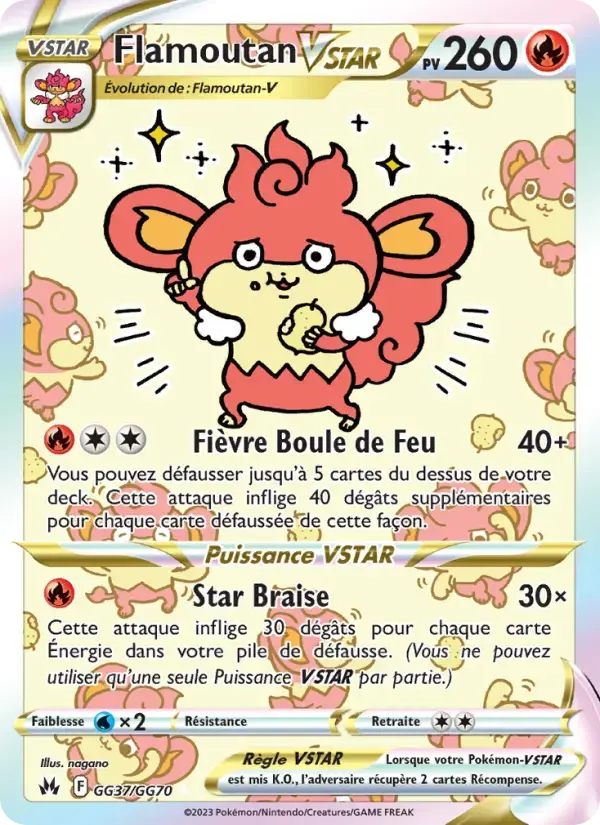 Carte Pokémon Flamoutan VSTAR #GG37 — Zénith Suprême