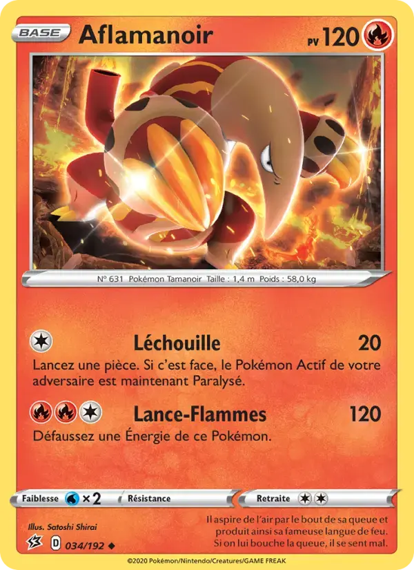 Carte Pokémon Aflamanoir #34 — Clash des Rebelles