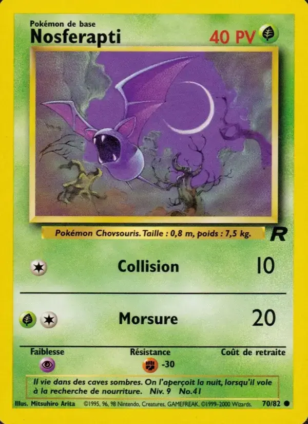 Carte Pokémon Nosferapti #70 — Team Rocket