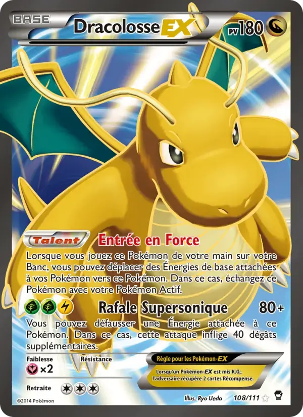 Carte Pokémon Dracolosse EX #108 — Poings Furieux