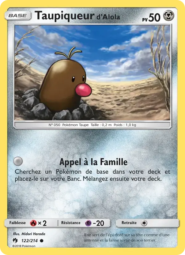 Carte Pokémon Taupiqueur d’Alola #122 — Tonnerre Perdu