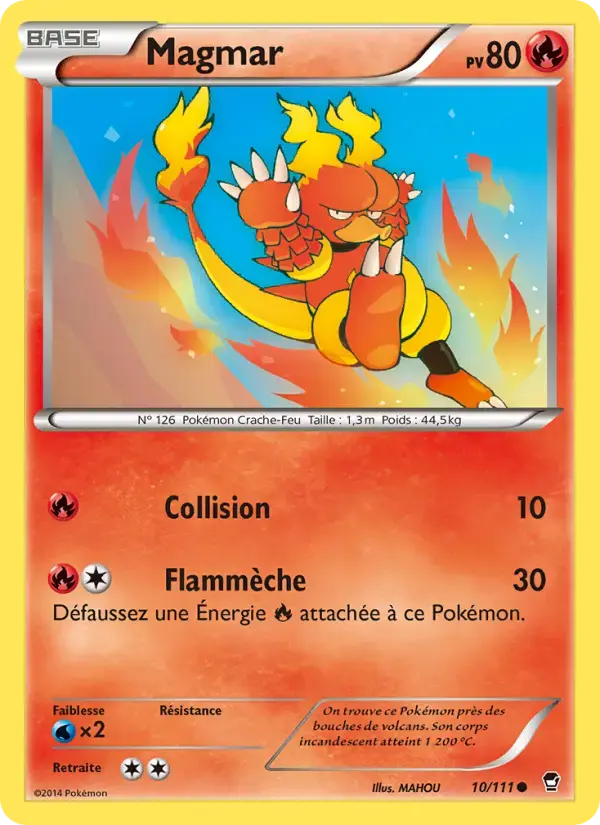 Carte Pokémon Magmar #10 — Poings Furieux