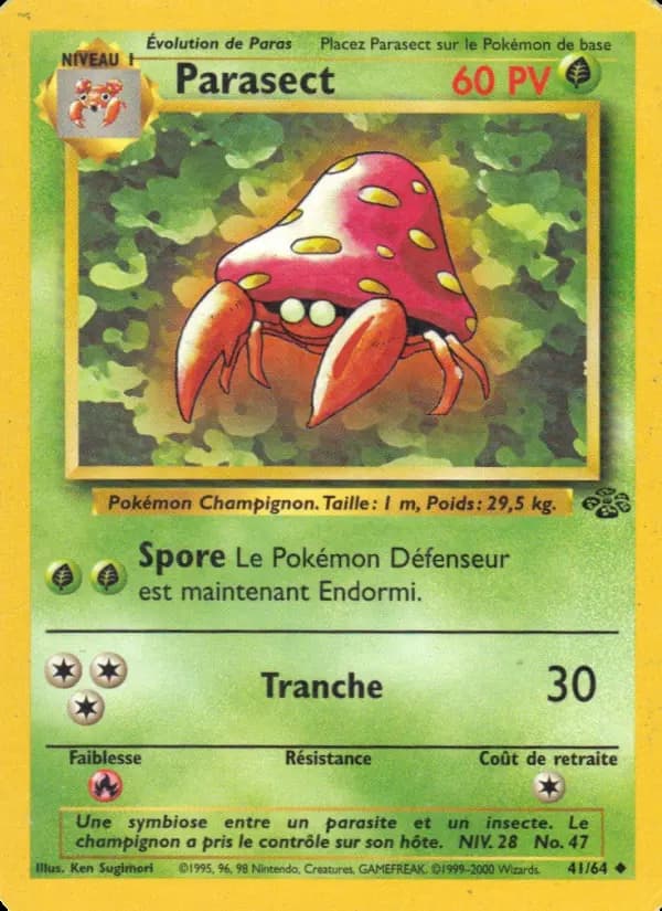 Carte Pokémon Parasect #41 — Jungle